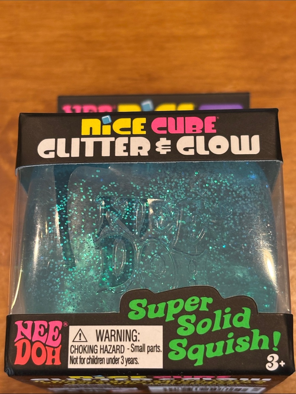 NEE NEEDOH NICE CUBE GLITTER AND GLOW SUPER SOLID SQUISH SQUISHY Viral Nee Doh💎